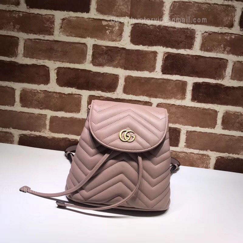 Gucci GG Marmont Matelassé Backpack Pink 528129